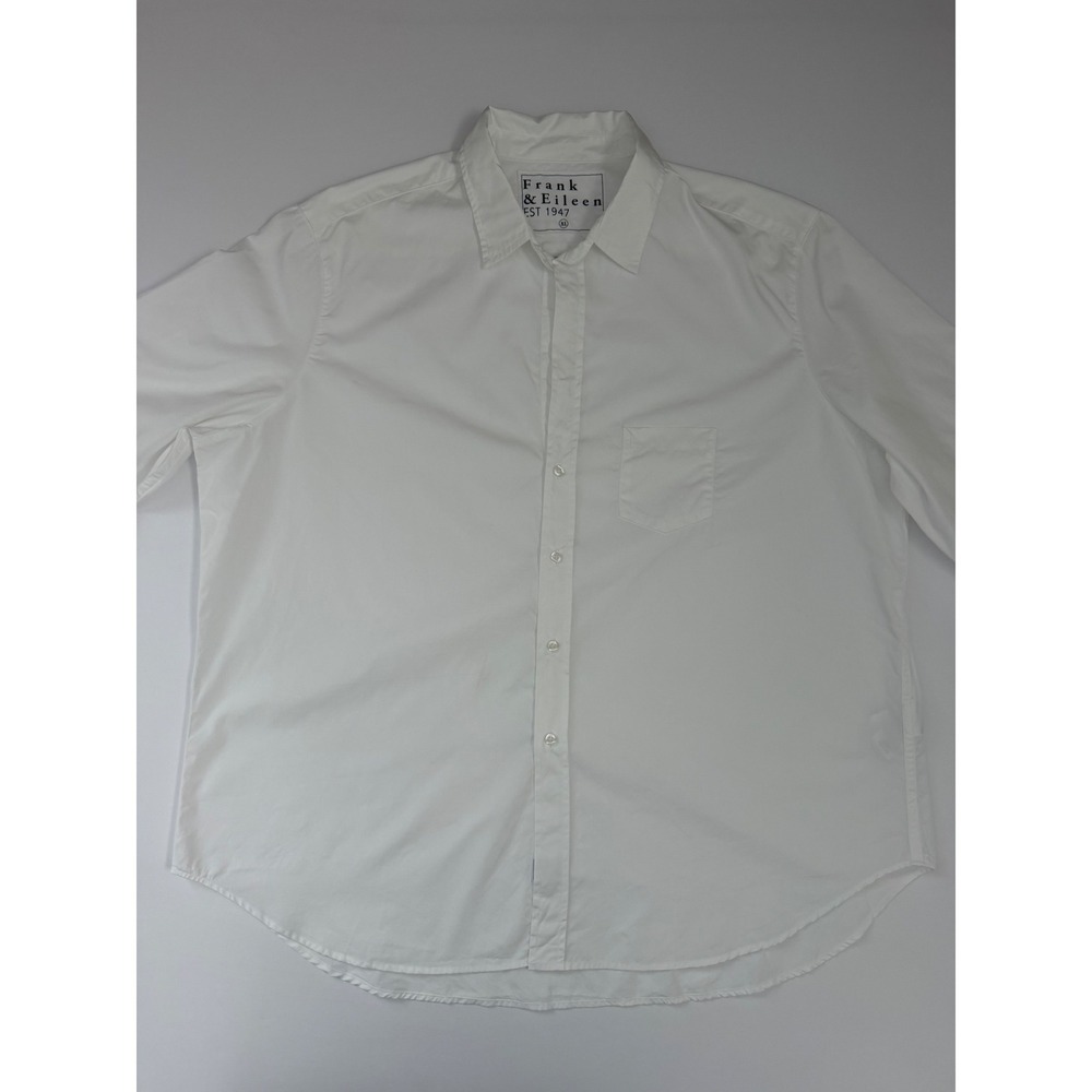 Frank & Eileen Eileen White Button Down Shirt XL Organic Cotton NWOT